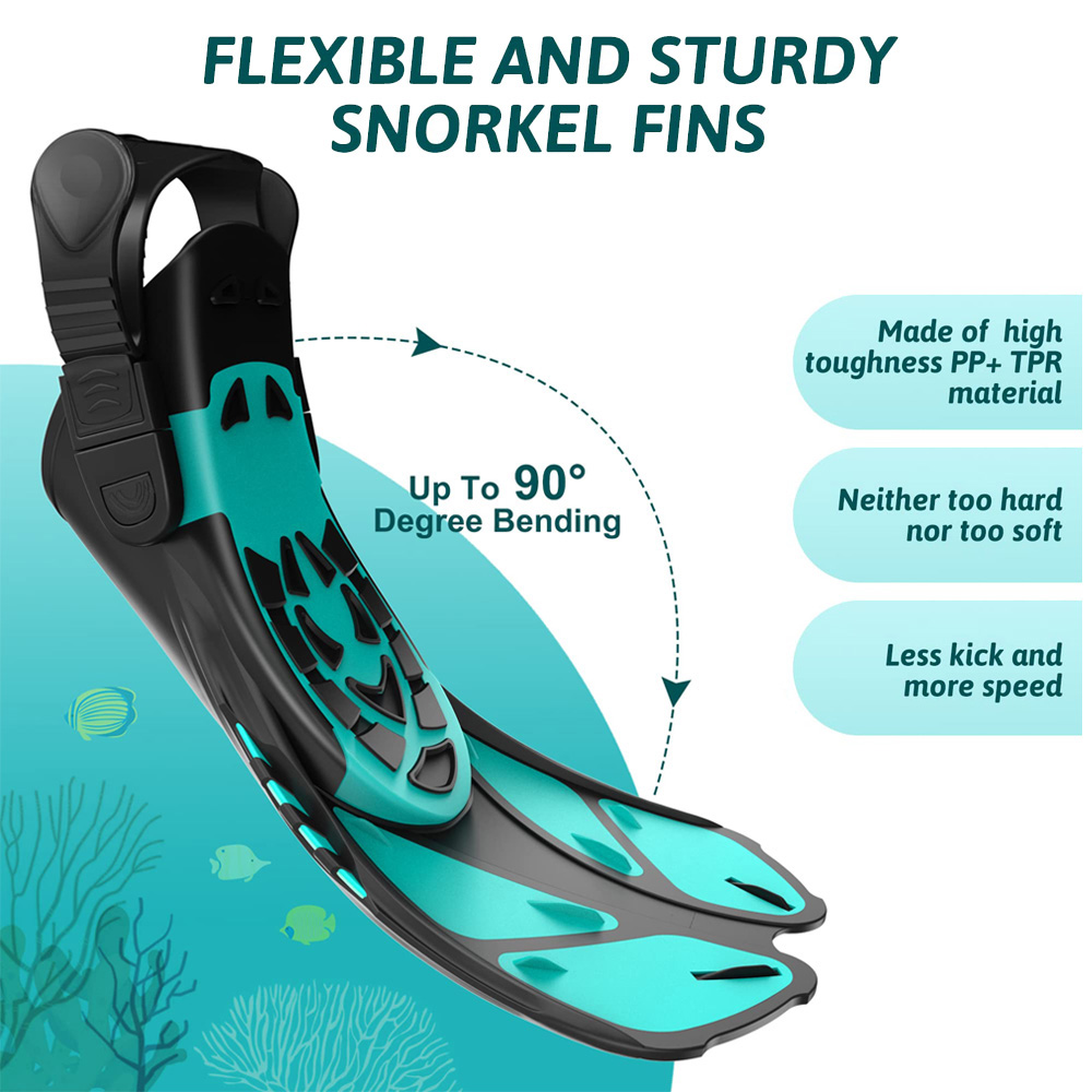 스노클 핀 수영 오리발 조절 가능한 버클 짧은 실리콘  - Swim Fins 리뷰 및 가격