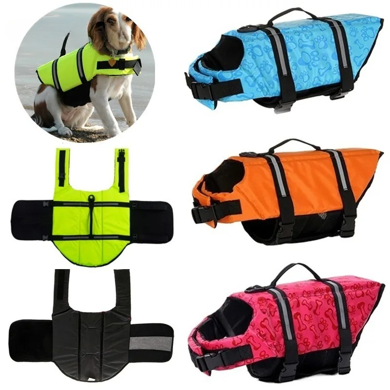 여름 개 구명 조끼 반사 조절 가능한 대형 개 수영복  - Life Jacket 리뷰 및 가격